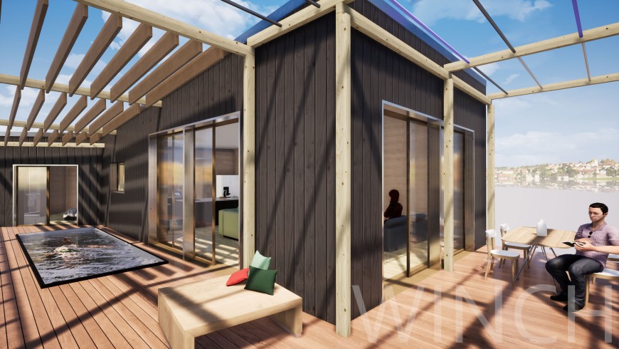 Agence Winch Architecture Maison hors-sol en bois et paille 